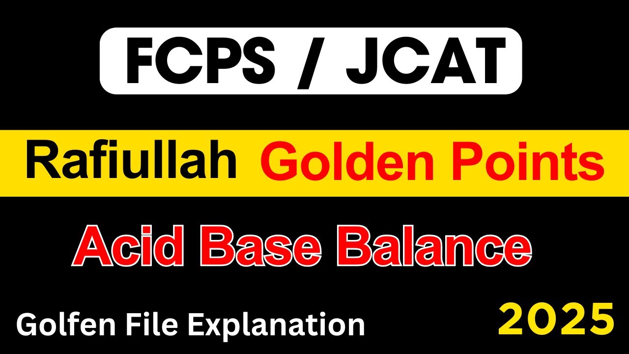 Acid-Base Balance EXPLAINED | Must-Know for FCPS & JCAT Exam Preparation