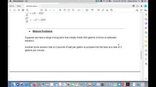 MAP2302 Section 1 3 DEs as Mathematical Models