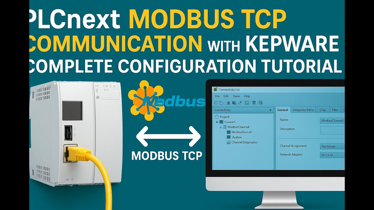 Pke32 Modbus Module PLCnext Modbus TCP Communication with Kepware | Complete Configuration ...