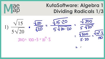KutaSoftware: Algebra 1- Dividing Radicals Part 1