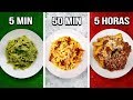 5 min vs 50 min vs 5 horas pasta cual eliges tu