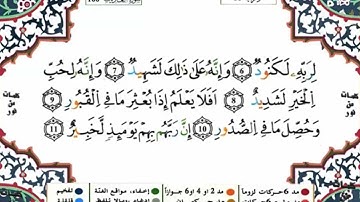 سورة العاديات مكررة للحفظ برواية ورش للقارئ ياسين الجزائري