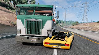 Realistic accidents on the highway №8 - BeamNG Drive