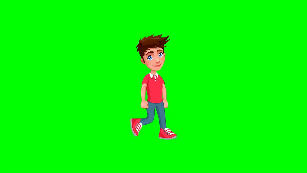 ANIMATION MAN WALKING GREEN SCREEN VIDEO || FREE TO USE VIDEO - YouTube