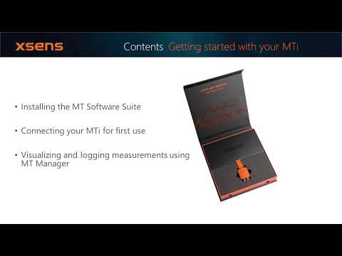 Xsens MTi Tutorial: Getting started with your Xsens MTi motion tracker