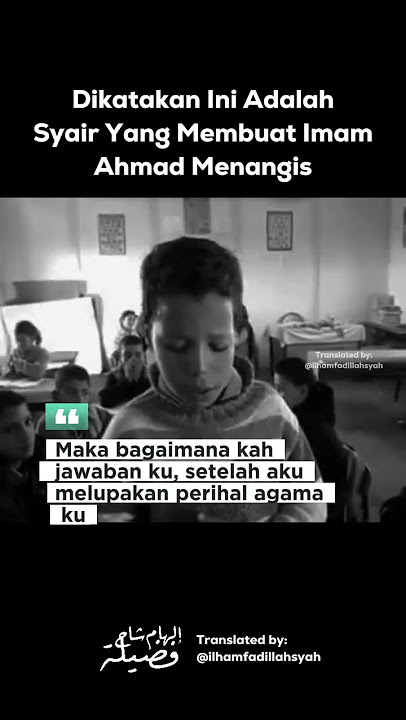 Syair Yang Membuat Imam Ahmad Menangis