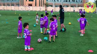 تمرين الصغار من ٤ الي ٦ سنوات بالاكاديمية football for all academy U4 to U6 years