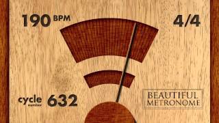 190 BPM 4/4 Wood Metronome HD