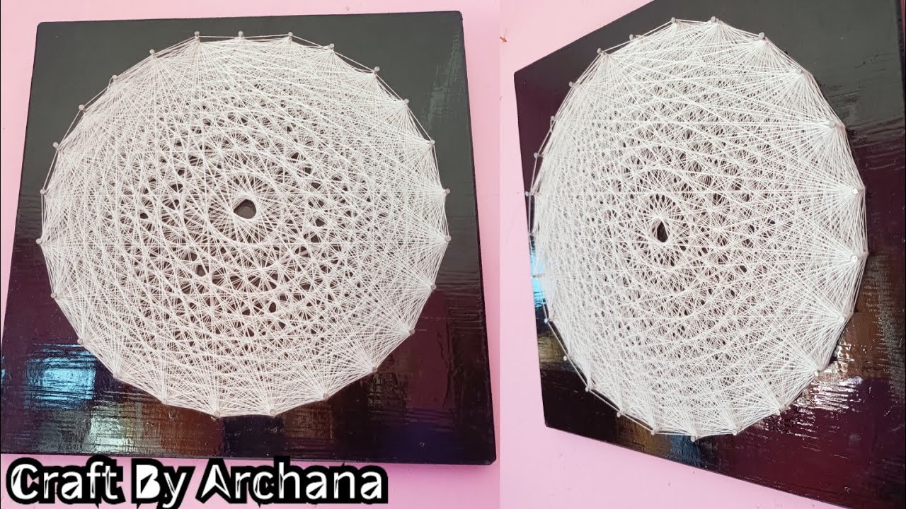 String 🪅 Art For Beginners Step By Step / DIY / How To Make Thread🧵 Art ...