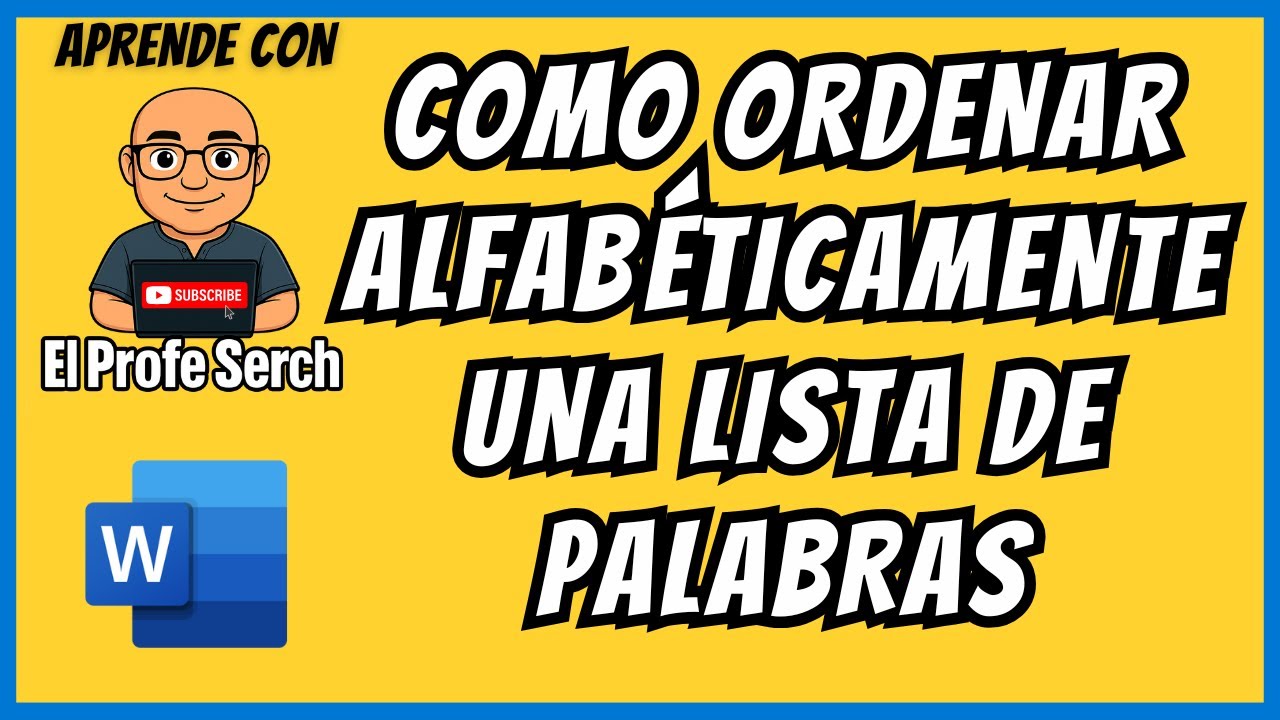 COMO ORDENAR ALFABETICAMENTE UNA LISTA DE PALABRAS - YouTube