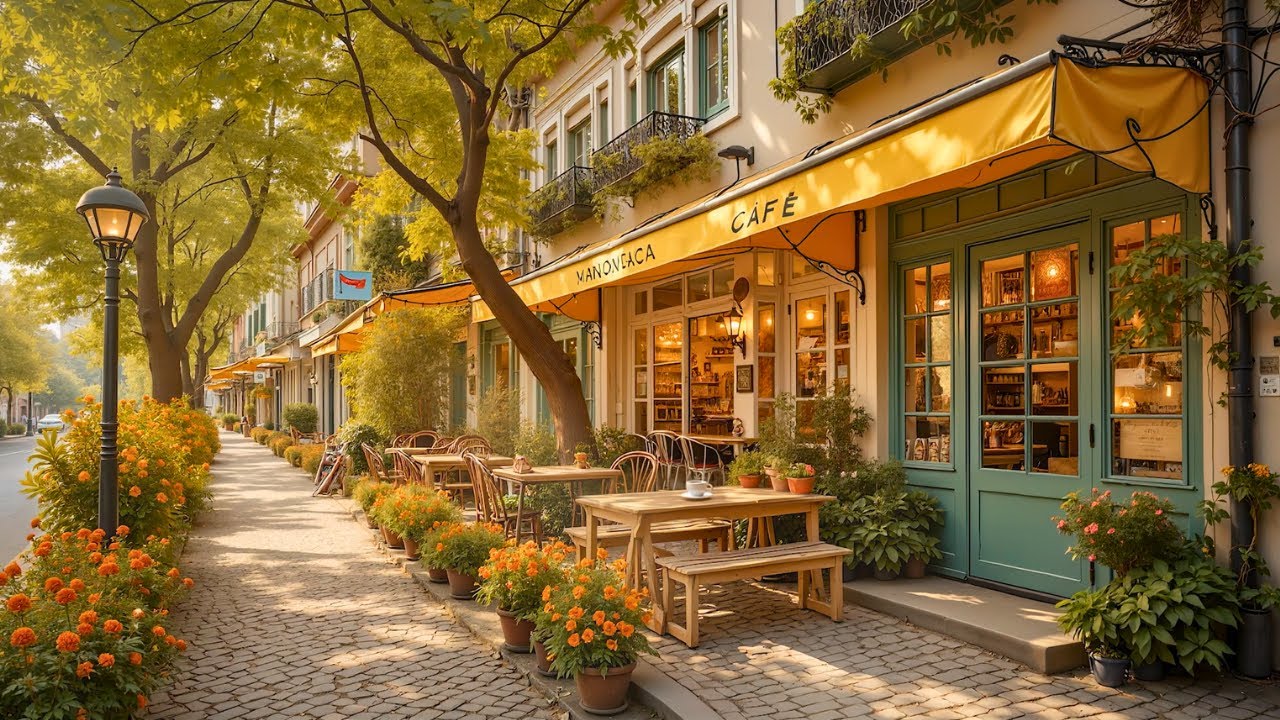 [OCTOBER JAZZ] 🍂 Cozy Autumn Café with Gentle Bossa Nova & Piano Jazz Music for Work and Relax