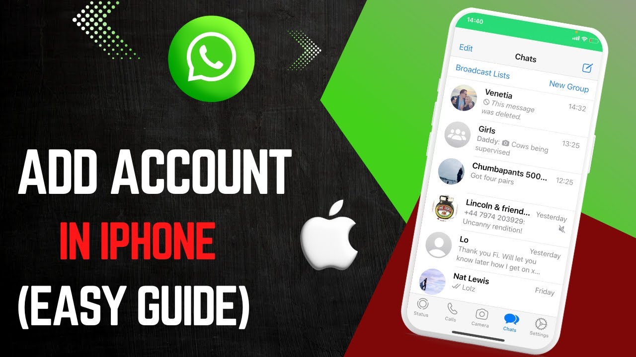 How to Add Account in WhatsApp in iPhone ! - YouTube