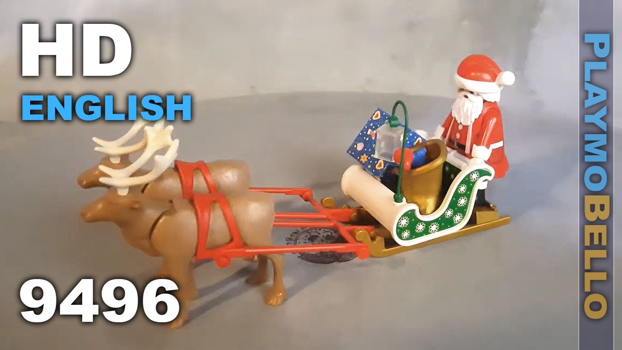 2018) 9496 Santa Claus Sleigh, Merry Christmas Playmobil REVIEW - YouTube