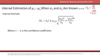 DA 292 1.1 - Two Sample CI with Population SD Known