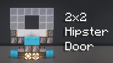 Minecraft How To Make A 2x2 Semi Hipster Door - 1.21.8