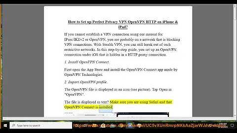 Set up Perfect Privacy VPN OpenVPN HTTP on iPhone & iPad