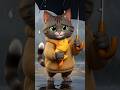 Cat saved duckling from rain#cat #catcartoon#duckcartoon#animalcartoon#cartoonforkids #youtubeshorts