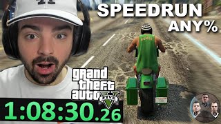 ¿Como hacer SPEEDRUN de GTA V? - Any% speedrun [1:08:30]