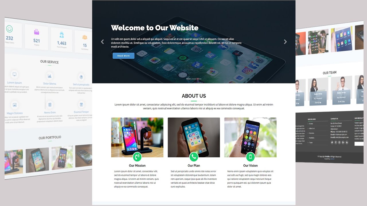 How To Make Website Using HTML And CSS With BOOTSTRAP | Mobile Website ...