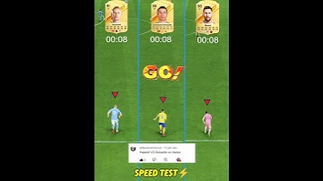 Haaland Vs Ronaldo Vs Messi - Speed Test⚡ | #shorts #eafc24 #messi #ronaldo #cr7 #haaland