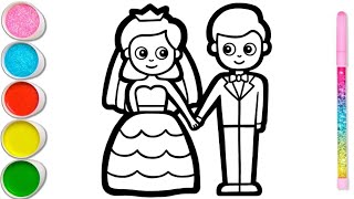 Menggambar Melukis Pengantin Pria Dan Wanita  Cara Menggambar Dan Mewarnai Pengantin