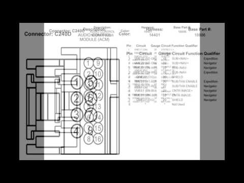 2009 Lincoln Navigator Stereo Wire Diagrams