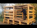 I'm Building a Free Pallet House in 139 Days in the Forest