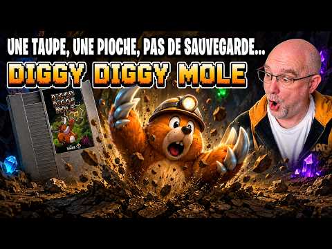 A mole, a pickaxe, no saves… Diggy Diggy Mole, an excellent NES homebrew?
