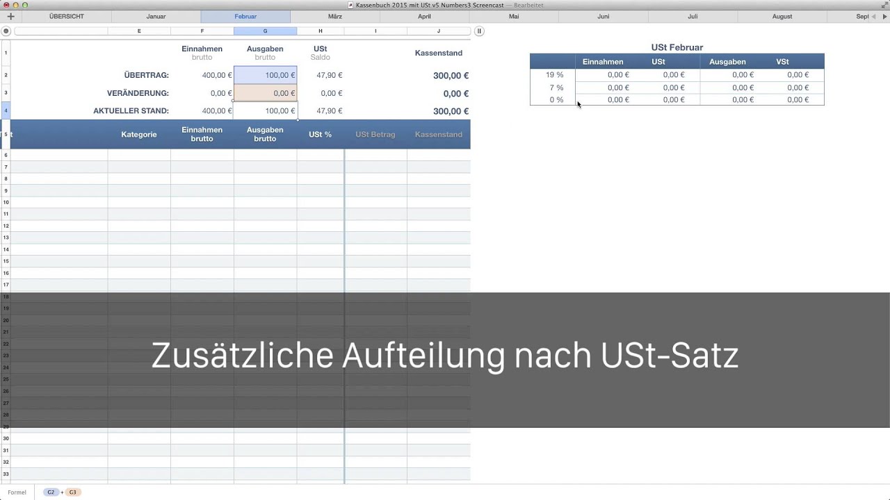 How To Kassenbuch Vorlage Fur Numbers 3 X Und Hoher Youtube