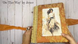 On The Way Handcrafted Altered Vintage Book.