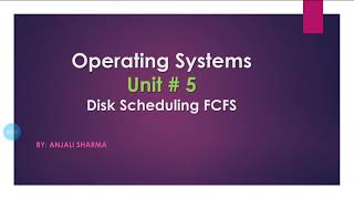 Part 2 | FCFS Disk Scheduling | Operating Systems |