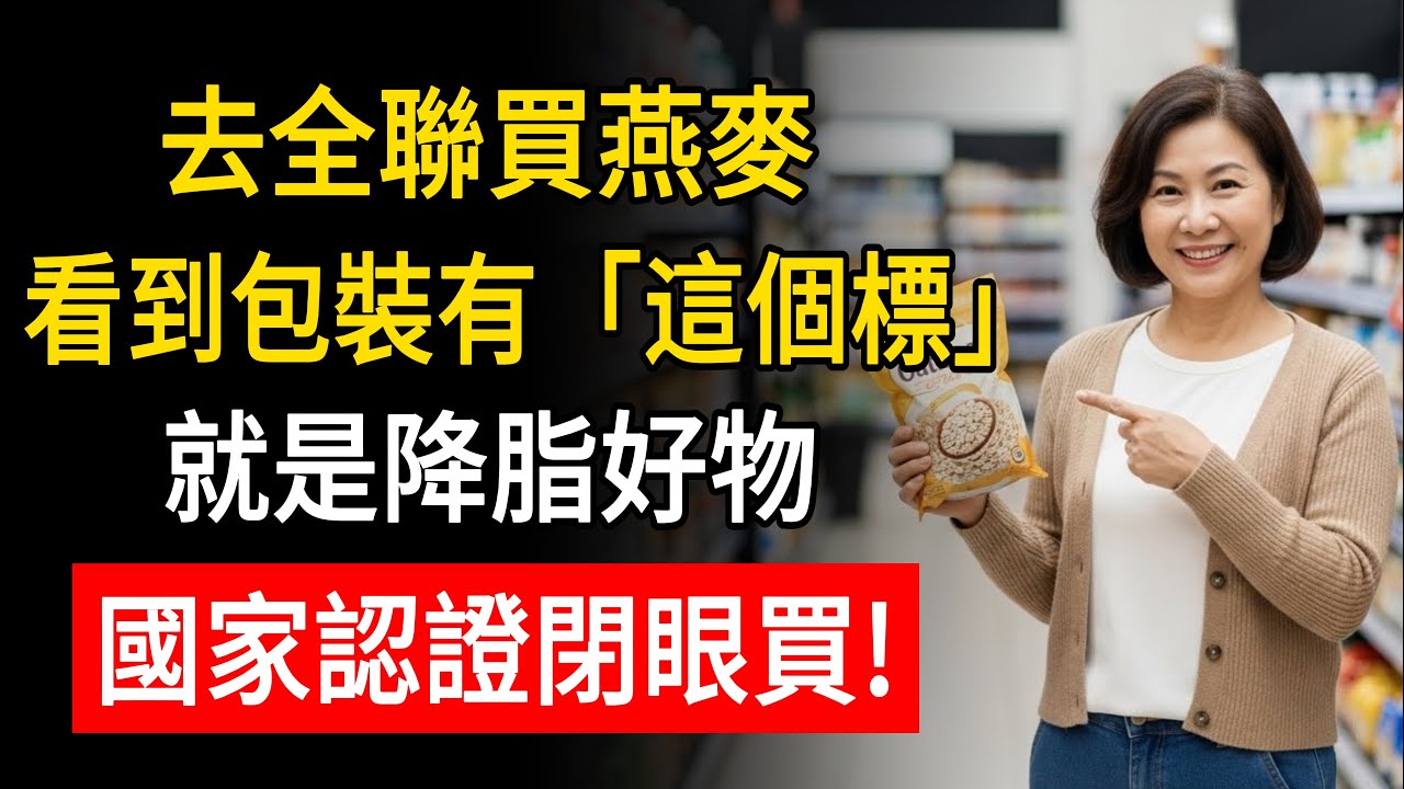 去全聯買燕麥，只要包裝上有這「1個小綠人標章」，閉眼買都是「國家認證」降脂好物！清血管又防中風，懂吃的人都搶這包！