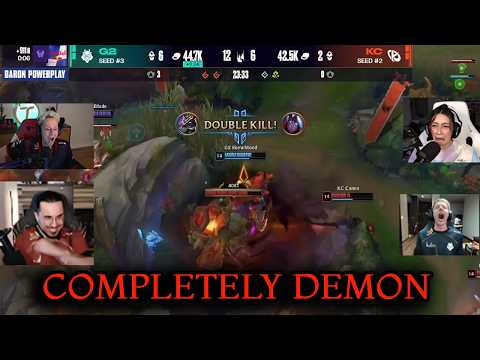 Streamers React to SkewMond Picking Nasus in LEC Finals