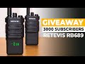 3000 Youtube Subscribers Giveaway - Win Two RETEVIS RB689