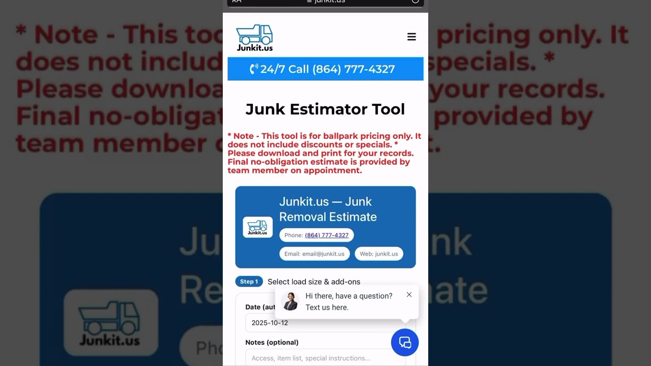 Junkit.us - Junk Estimator 