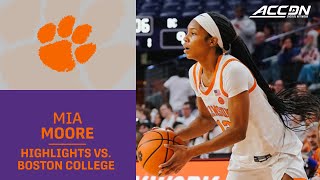 Clemsons Mia Moore Highlights Vs. Boston College