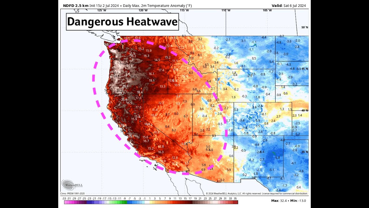 Special Weather Update: July 2nd, 2024 | Dangerous Long Duration Heatwave Arrives in Western US