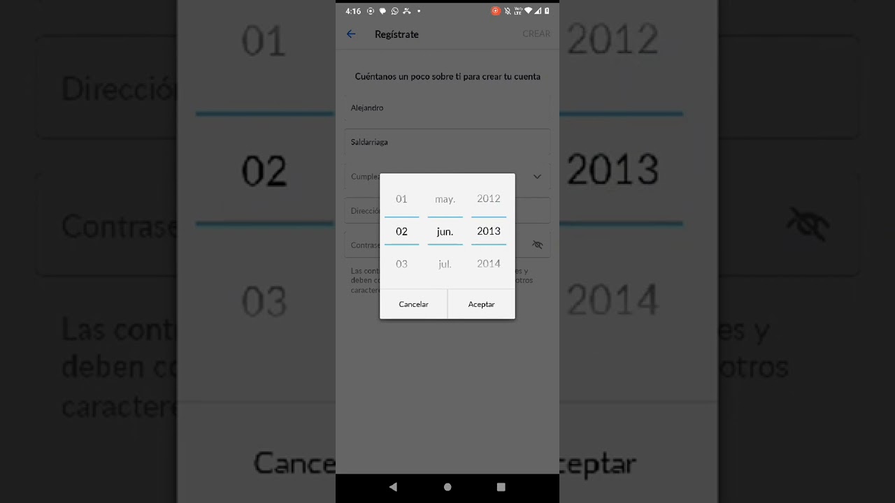 ¿Cómo crear la cuenta del estudiante mediante el celular?
