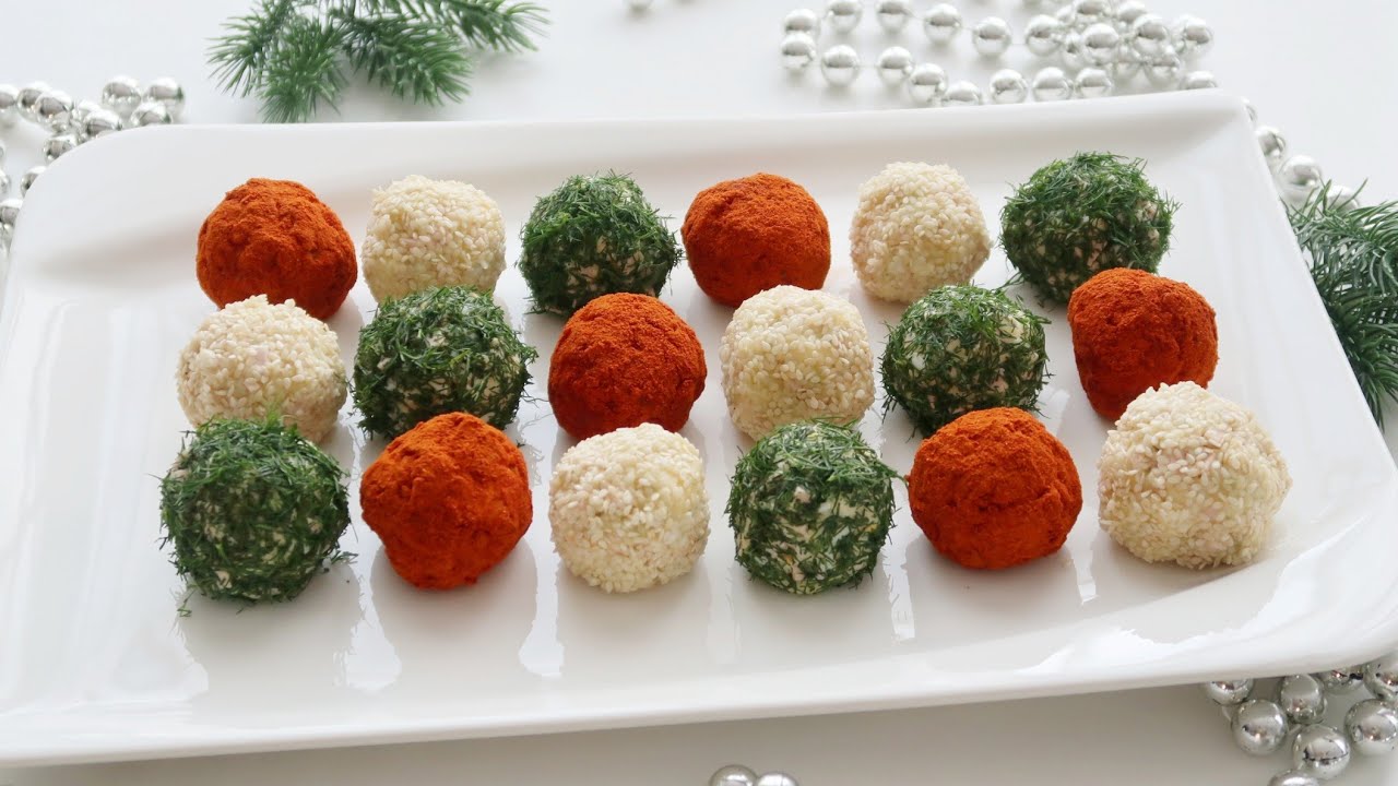 farbige Kugeln Fingerfood ЦВЕТНЫЕ ШАРИКИ на праздничный стол 