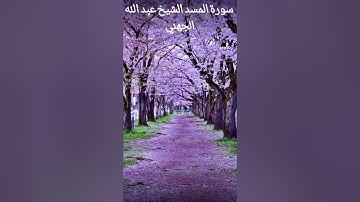 سورة المسد الشيخ عبد الله الجهني