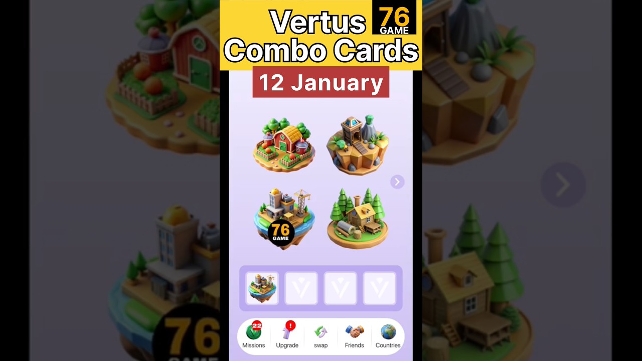 Vertus combo 12 January  | vertus daily combo | vertus combo today 