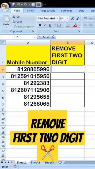Magic Formula to Remove First 2 Digits in Excel! 🎩 | How to Remove ...
