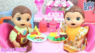 Baby Alive Gêmeos Otavinho e Lili: Uma Divertida Novelinha de Almoço com Massinha Play-Doh