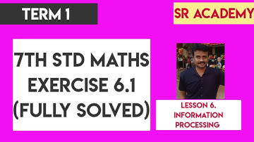 7th standard maths exercise 6.1 term 1 all sums solved unit 6