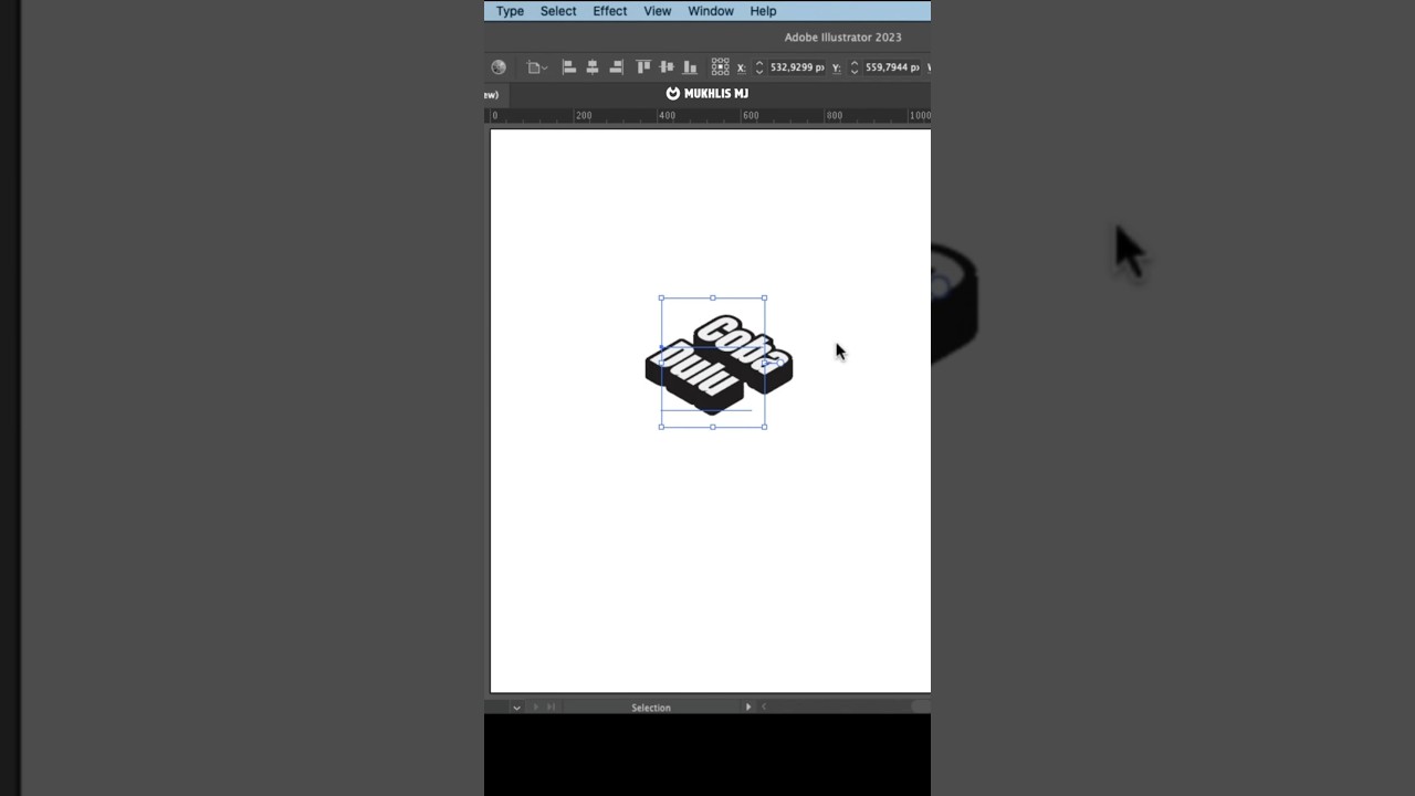 cara buat efek teks isometric di adobe illustrator - editable text ...