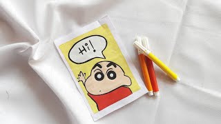 Watercolor painting for beginners || how to paint shinchan with watercolor || shinchan  step by step