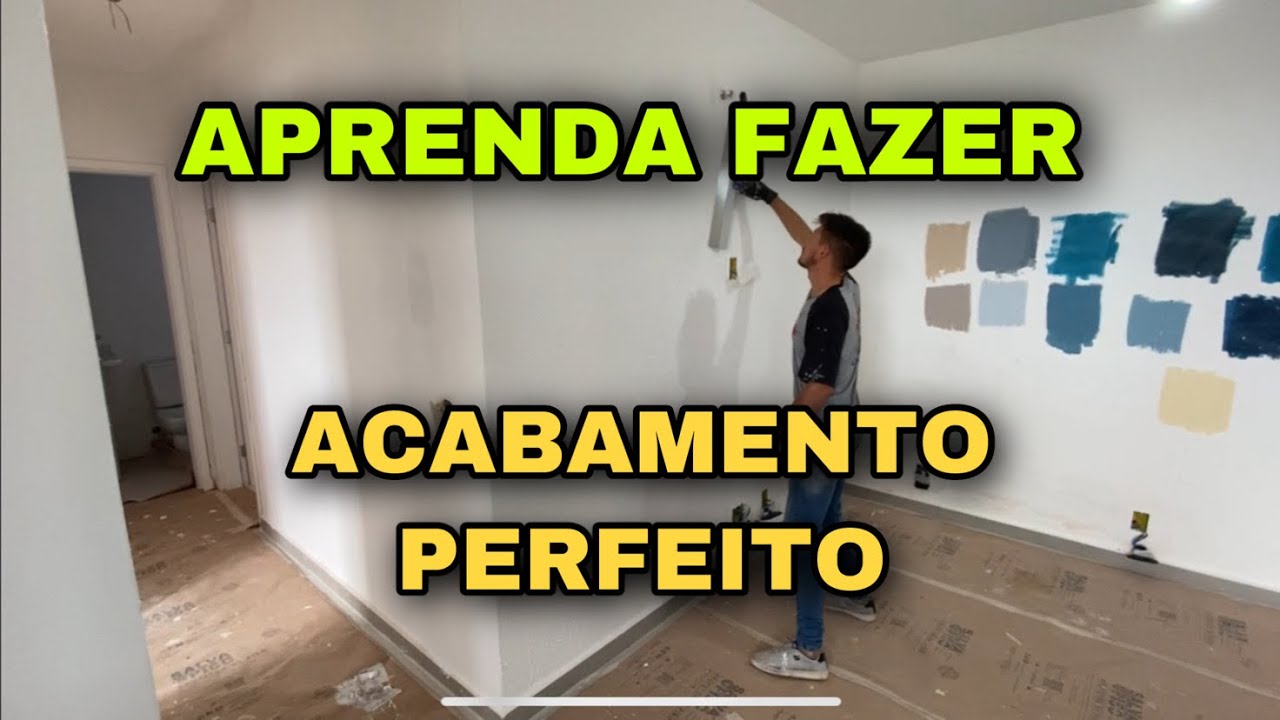 COMO APLICAR MASSA CORRIDA E PINTAR COM TINTA ACETINADA - YouTube