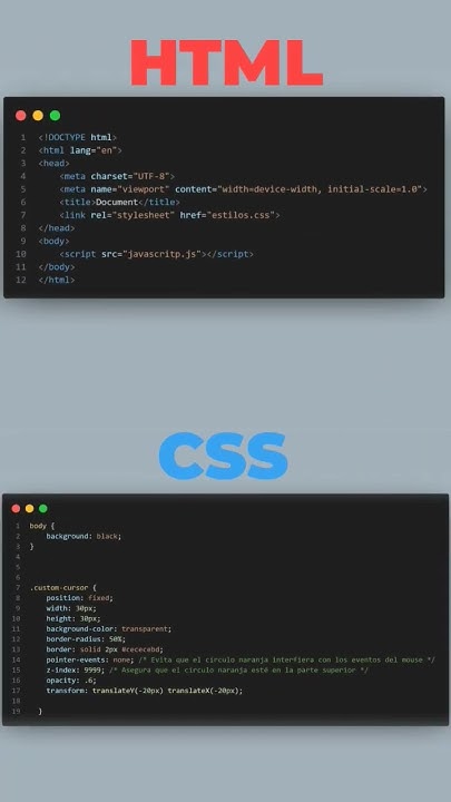 tutorial de circulo siguiendo al cursor #javascript #html #css - YouTube