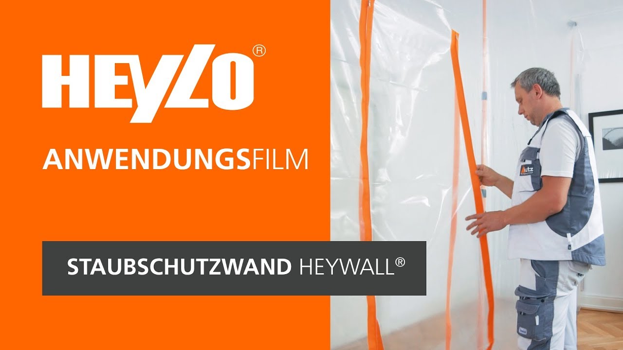 Staubschutzwand HEYWALL® [Heylo]: Wie baue ich eine (mobile) Staubschutzwand auf?
