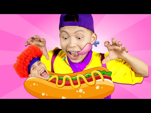 Hot Dog Song  (Hot Dog, Burger, Pizza, Donut) | Kids Songs And Nursery Rhymes | Dominoki